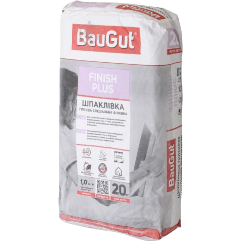 Шпаклівка BAUGUT Finish Plus (2290318398014), 20 кг